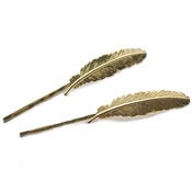 Image of Feather Bobby Pin Pair - Choose from 3 Colours