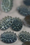 Image of Vintage Icy Blue Cabochon~Vintage Glass~ West German
