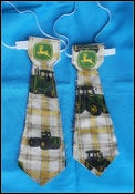 Image of reversible ties with John deere fabric