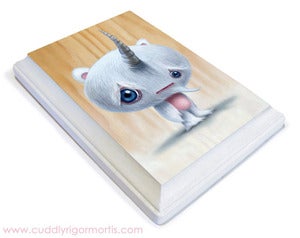 Image of "Uni Yeti Snow" white mounted print