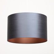 Image of Gun metal silk with peat brown paper lining 