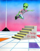 Image of Rollerblading Alien