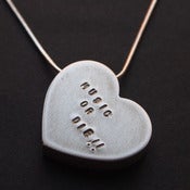 Image of Necklace - My heart says... "MUSIC OR DIE!!"