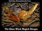 Image of Solid Glass Mystical Butterfly Totem Talisman (CA)