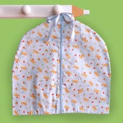 Image of Saquito porta ropa sucia celeste ositos