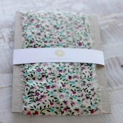 Image of Mint Flowers Fabric Ribbon