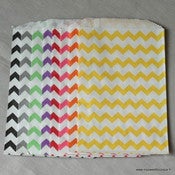 Image of Sachets  blancs à chevrons ou zigzag par 6 - 9 couleurs