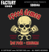 Image of Speed Demon skull & pistons 001 - SD004A