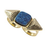 Image of Cleo Ring- Blue Druzy
