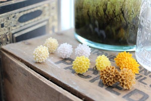 Image of Chrysanthemum Earrings // Yellows & Neutrals