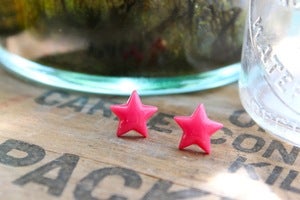 Image of You're A Star Earrings // Reds and Pinks