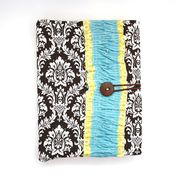 Image of covered notebook - chocolate damask 