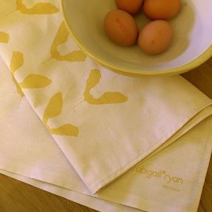 Image of Tea-towel | Helicopters: Mustard