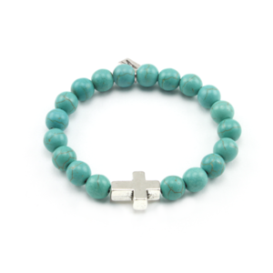 Image of Dixie. Turquoise Cross Bracelet