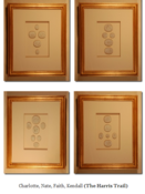 Image of Framed intaglios, set of four