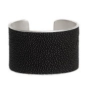 Image of Manchette Caviar argent large / Caviar silver cuff large