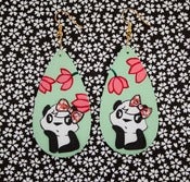 Image of *sigh...* panda cutie earrings