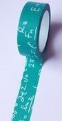 Image of Aqua Geek Formula Washi Tape - Japanese Masking Tape - 15mm x 10m