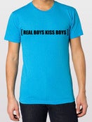 Image of Neon Blue Real Boys Kiss Boys