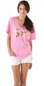 Image of Wildfox "Foxy" Oversized V-Neck in Barbarella