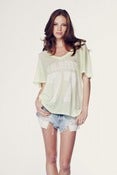 Image of Wildfox "1977" Oversized V-Neck in Sunshine