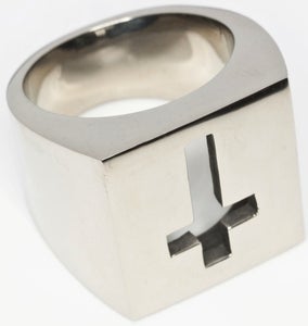 Image of Crucifix - White Bronze Ring