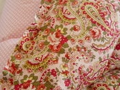 Image of Marcia Paisley Pink Spot  (Single Frilled Edge)