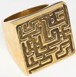 Image of Maze - Brass RIng
