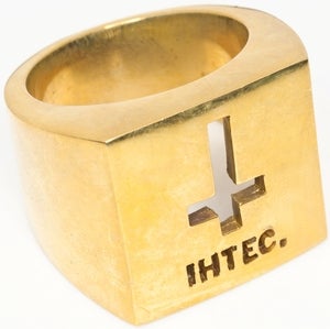 Image of IHTEC Crucifix - Brass Ring