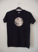 Image of T-shirt with custom design - full moon, cat, peace sign