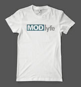 Image of MOD Lyfe Logo T-Shirt - TEAL/GRAY