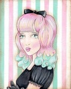 Image of "Lula"  pretty girl portrait  matted ready to frame fits 11x14 frame