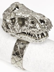 Image of T Rex - White Bronze Ring