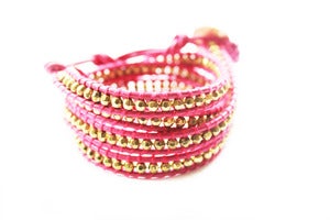 Image of FLAMINGO Leather Wrap Bracelet