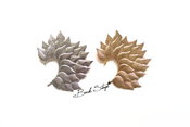 Image of 2 Colors Leaf Huge Ear Cuff