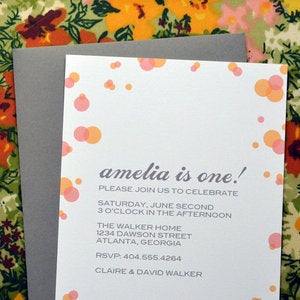 Image of Confetti Party Invitation