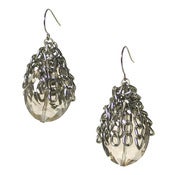 Image of caviar cap earring: smoky/gunmetal