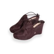 Image of Slow and Steady Wins the Race Draw String Wedge/ Black ----- WAS $140 - 40% off