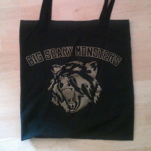Image of Big Scary Monsters bear tote bag