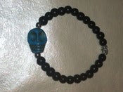 Image of Turquoise Skull on Black