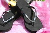 Image of Swarovski Crystal Sandals - Black Clogs