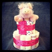 Image of 2-Tier Pink Polka Dots <br>(Baby Girl)