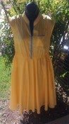 Image of Vintage Yellow Swing Dress Medium 