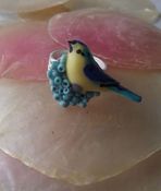 Image of Bird cabochon adjustable ring