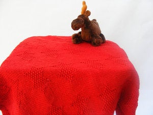 Image of Hand knit stars baby blanket