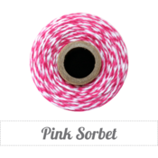 Image of Pink Sorbet - Pink & White Baker's Twine 
