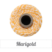 Image of Marigold - Golden Yellowy Orange & White Baker's Twine