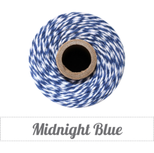 Image of Midnight Blue - Navy & White Baker's Twine 
