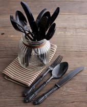 Image of Baroque Style Plastic Cutlery Set