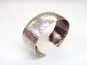 Image of Customizable Silver Cuff Bracelet - 9 patterns & 3 finishes available